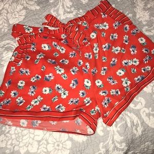 NWOT Xhilaration Floral Tie Shorts